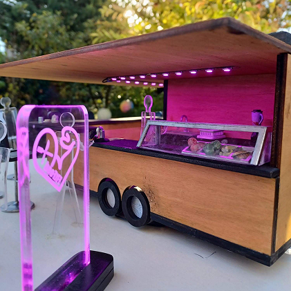 Food truck with LED sign